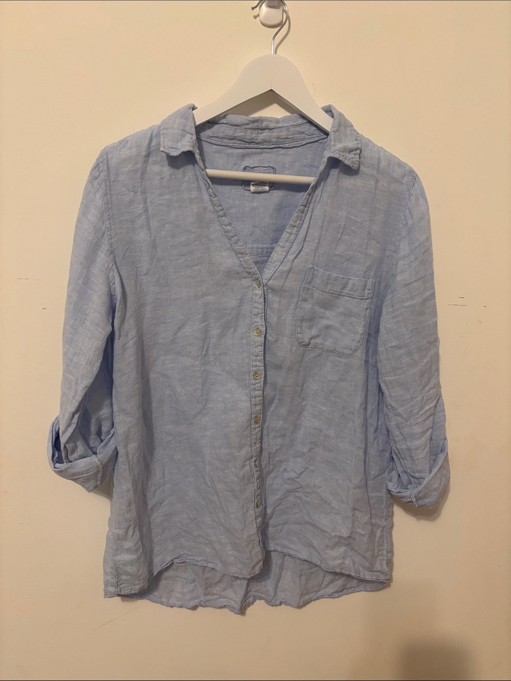 Sigrid Olsen Pale Blue Linen Shirt